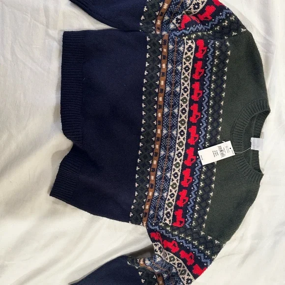 NWT GAP Toddler CashSoft Crewneck Sweater - Multi Fair Isle - Picture 4 of 4